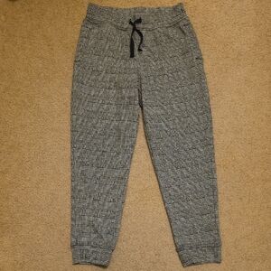 Janie And Jack Black, Gray and White Plaid Jogger Pants